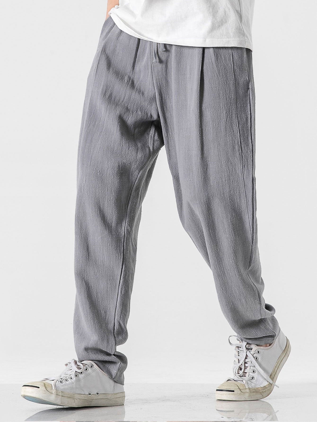 Callum - Relax Fit Linen And Cotton Blend Harem Pants
