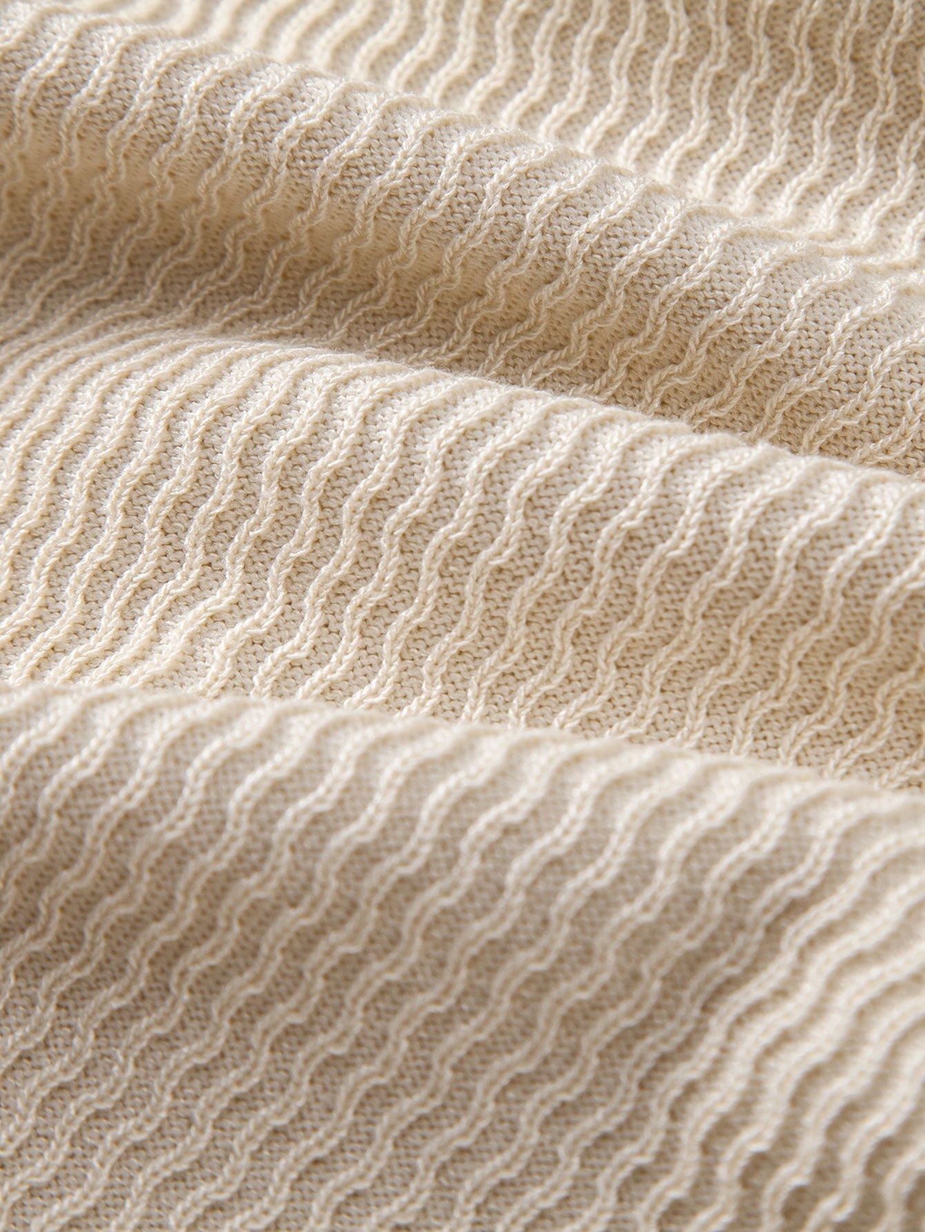 Jack - Wave Jacquard Knit V Neck Polo Shirt & Slim Fit Tapered Trousers