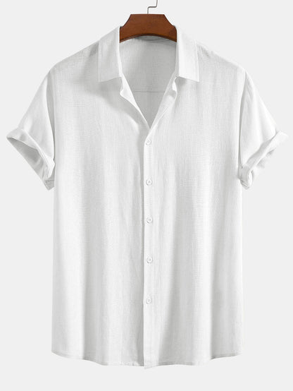 Hamish - Linen Rayon Blend Button Up Shirt
