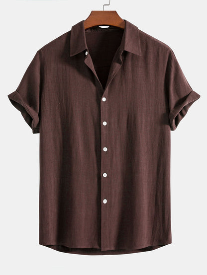 Hamish - Linen Rayon Blend Button Up Shirt