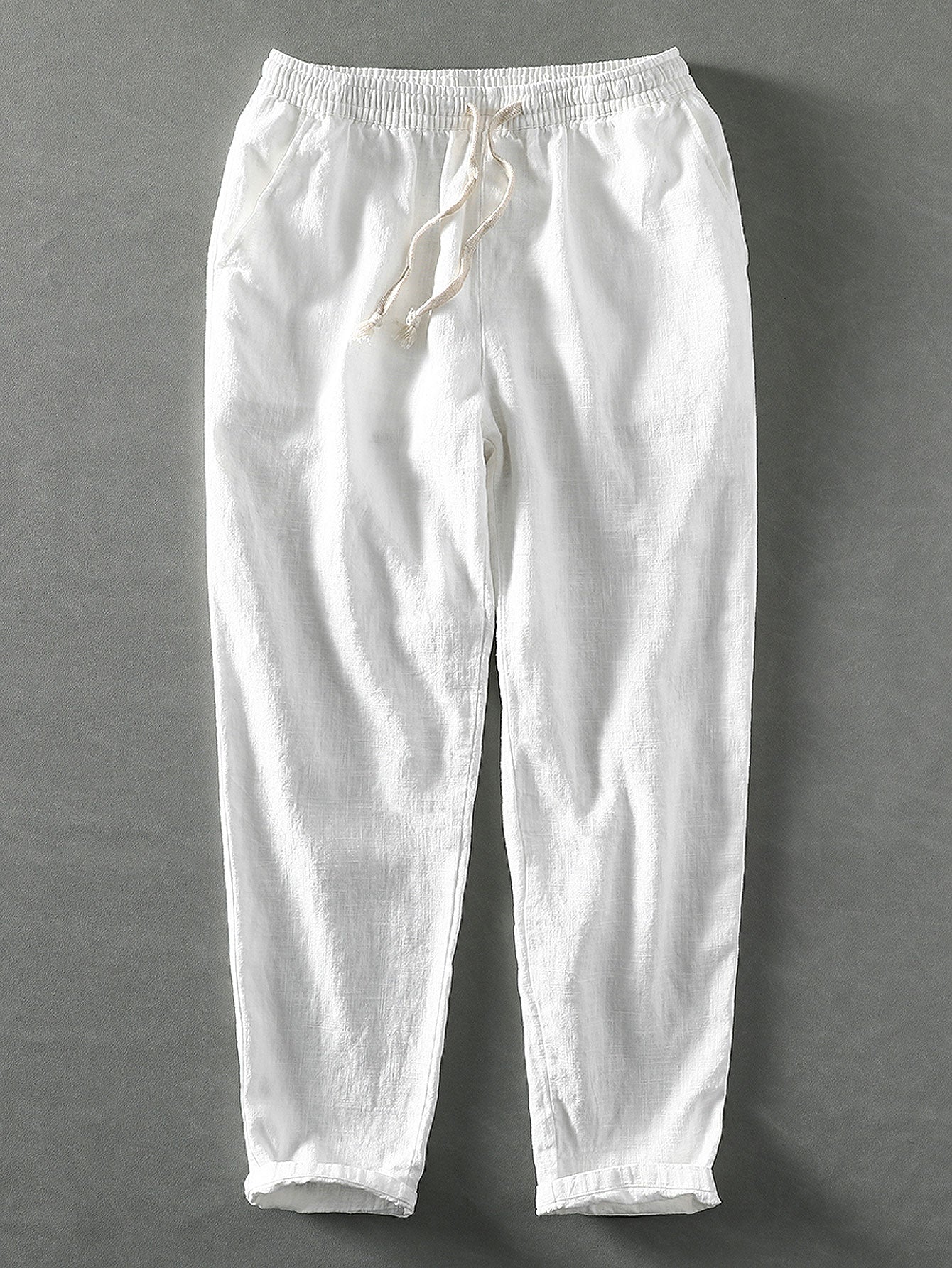 Noah - Linen Cotton Blend Cropped Pants