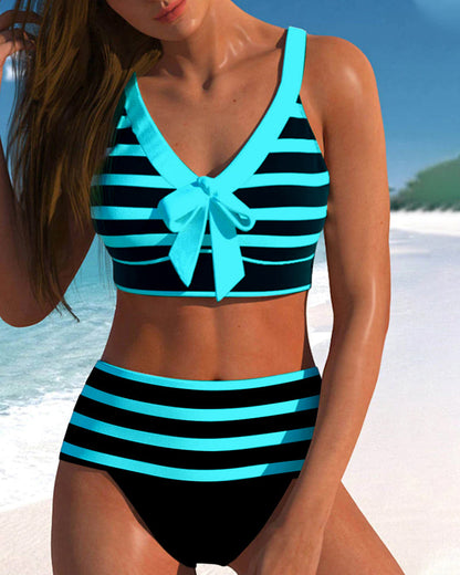 Hayley | Striped High-Waisted Bikini