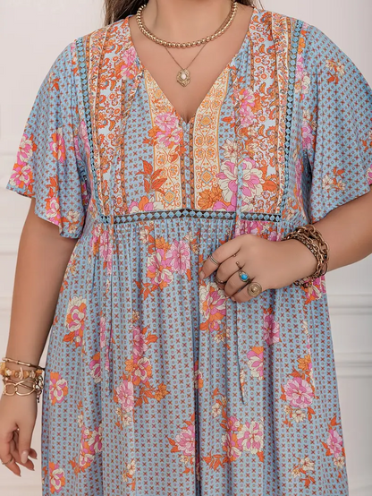 Roxy - Boho Floral Maxi Dress – Plus Size