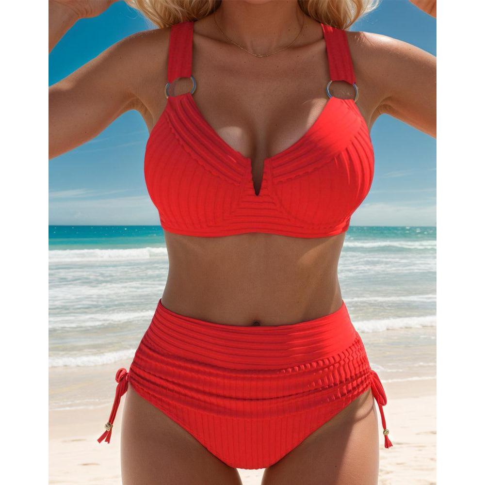 Rachael | Flattering Bikini Set with High-Waist Bottom