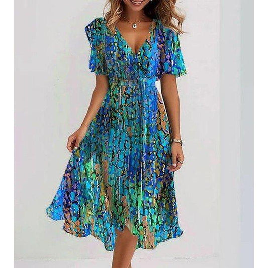 Tara | Breezy Blue Midi Dress