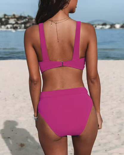 Skye - Solid High Waist Swimsuit
