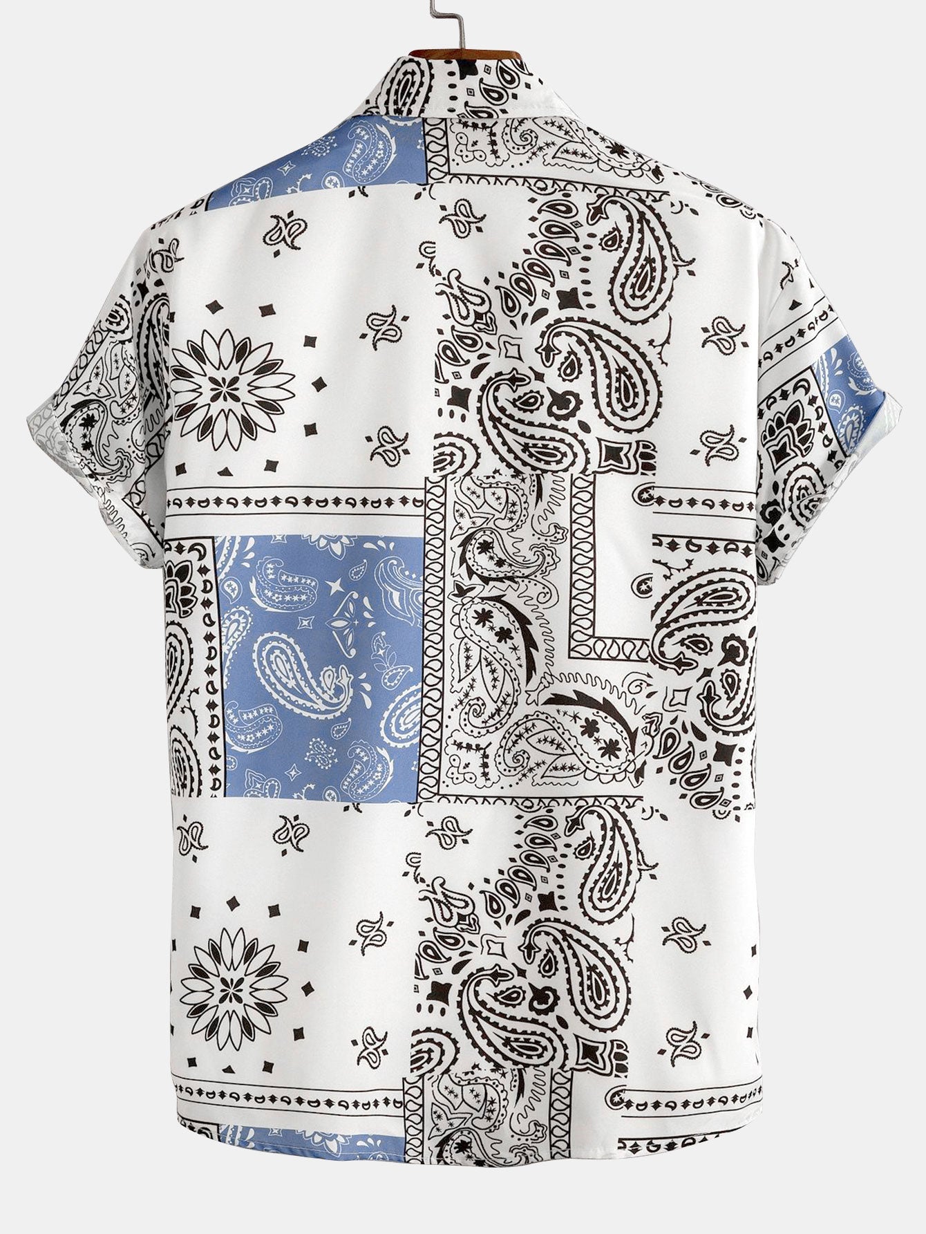 Max - Paisley Print Button Up Shirt #Random pattern design# & Swim Shorts