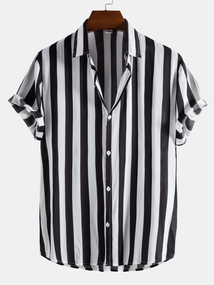 Nathan - Wide Stripes Shirts & Swim Shorts