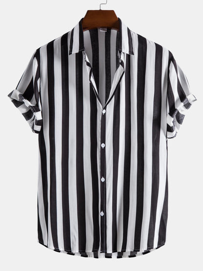 Nathan - Wide Stripes Shirts & Swim Shorts
