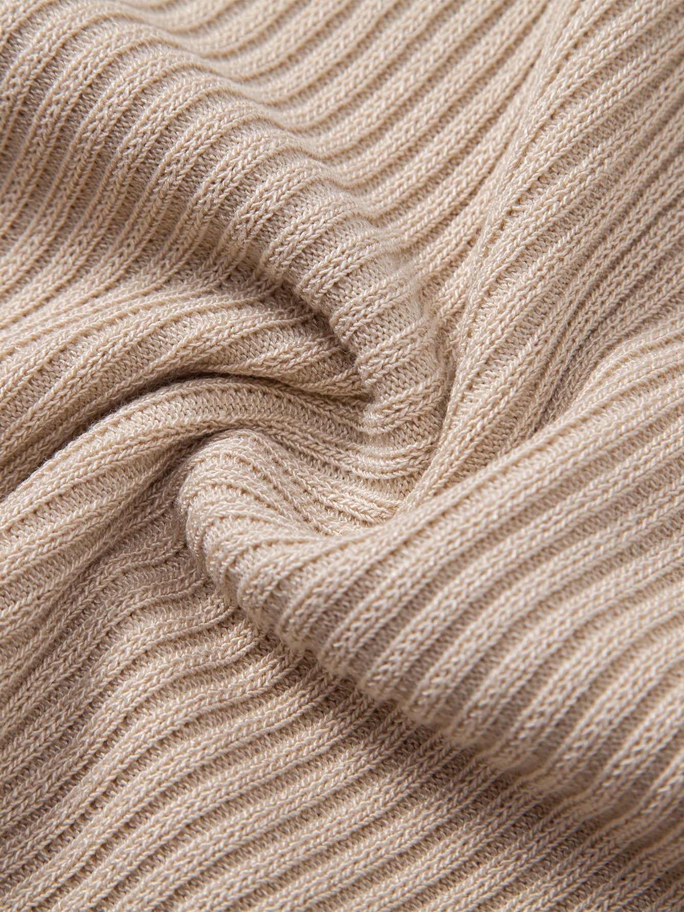 Lachlan - Ribbed Mock Neck Knitted Sweater T-Shirt