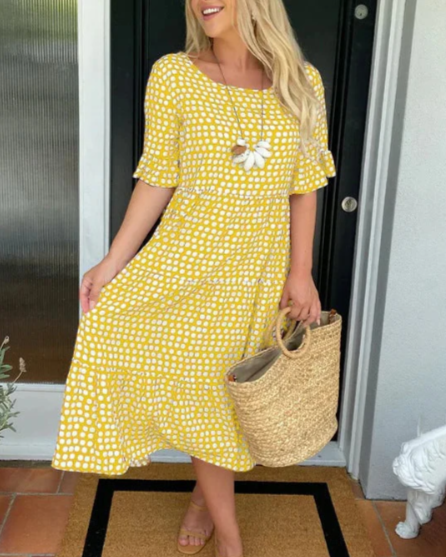 Brianna | Sable Short-Sleeve Midi Dress