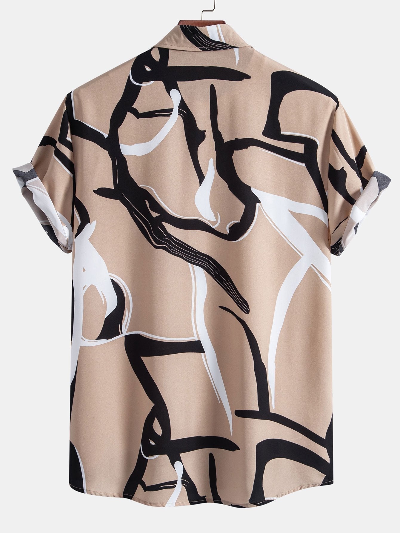 Ben - Abstract Print Button Up Shirt & Swim Shorts