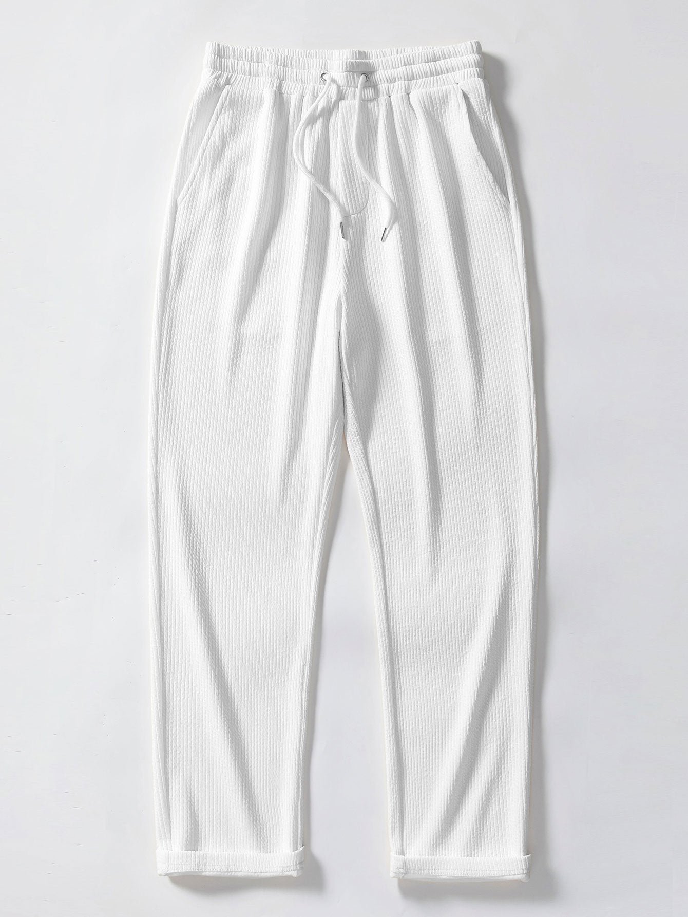 Cooper - Stripe Jacquard Knit Polo Shirt & Straight Leg Ribbed Pants