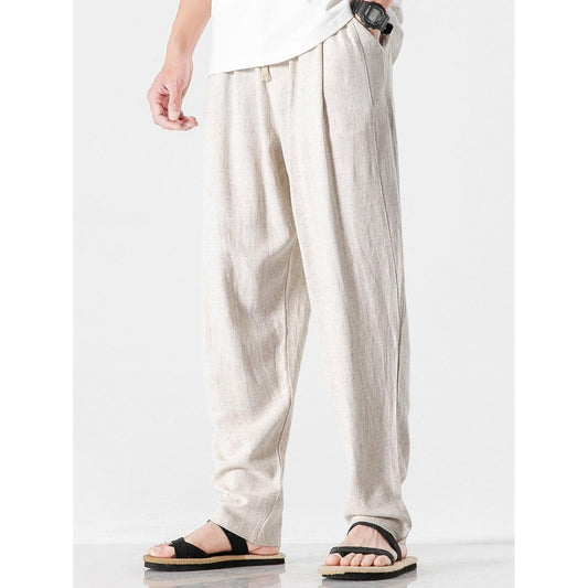 Callum - Relax Fit Linen And Cotton Blend Harem Pants