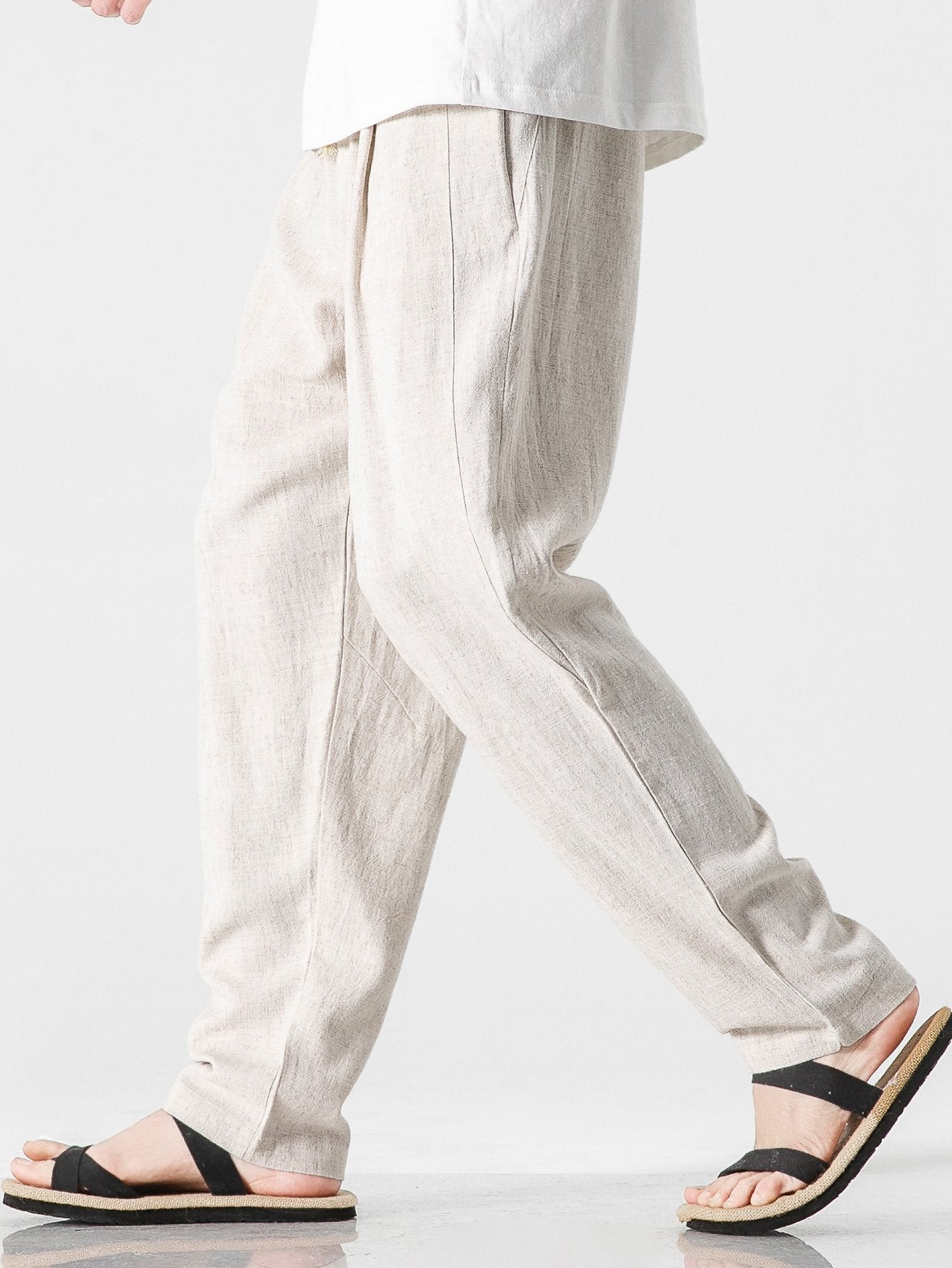 Callum - Relax Fit Linen And Cotton Blend Harem Pants