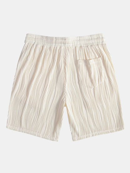 Joshua - Wave Textured Button Up Shirt & Shorts