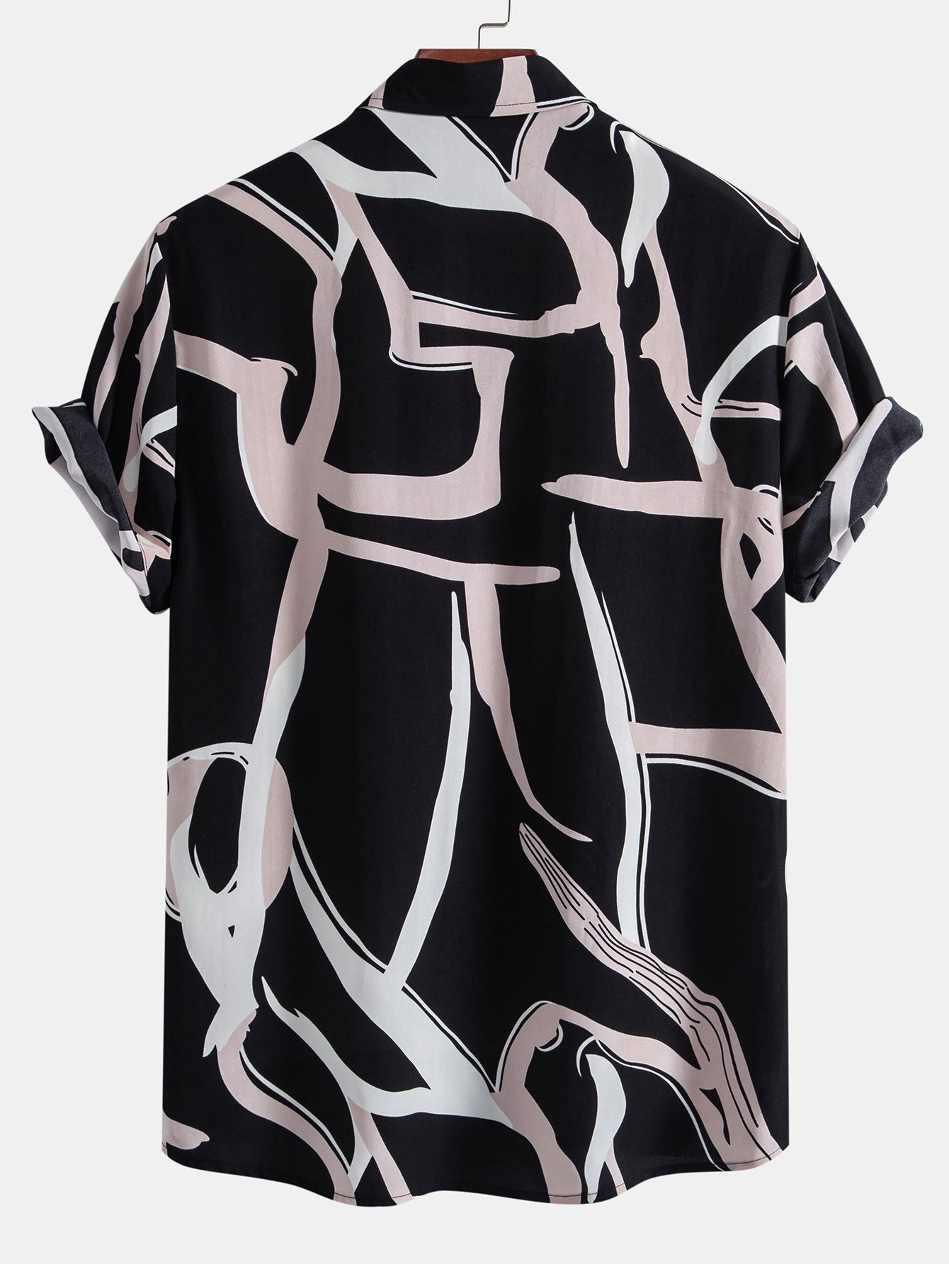 Ben - Abstract Print Button Up Shirt & Swim Shorts