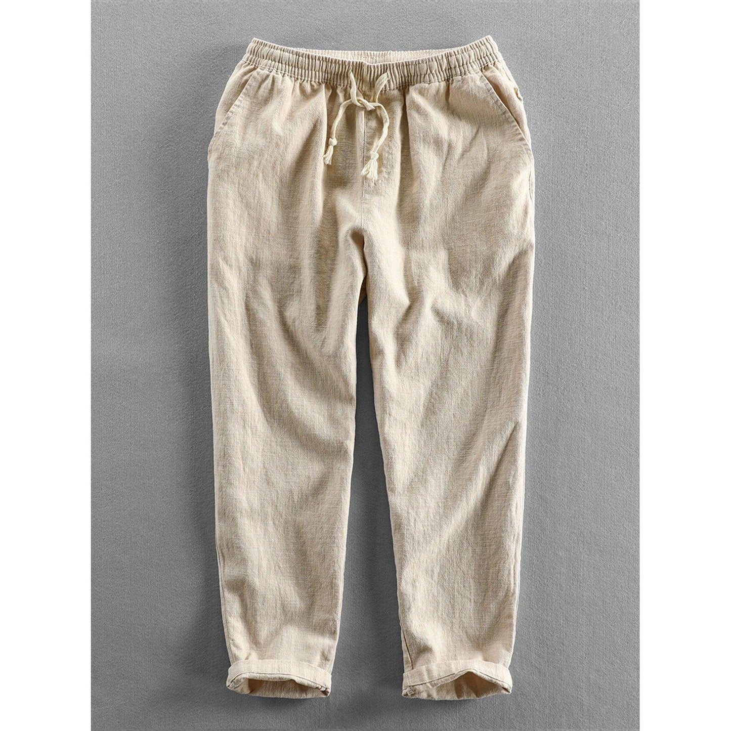 Noah - Linen Cotton Blend Cropped Pants